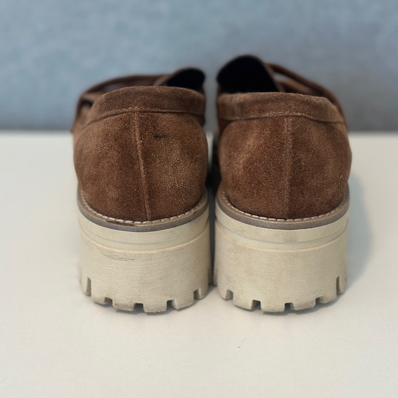 Gianluca Pisati Women’s Brown Suede Lug-Sole Penny Loafers main image 7